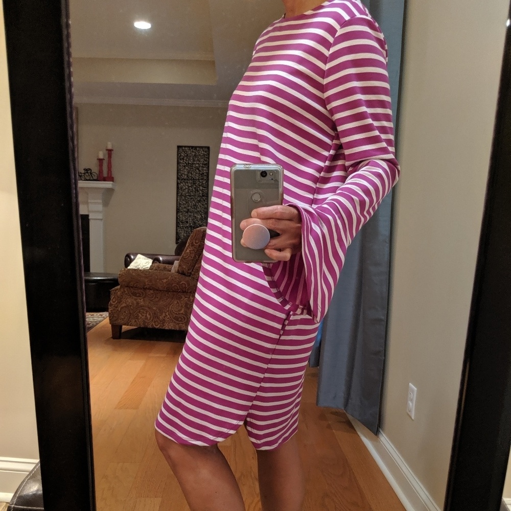 Berry Striped Dress
